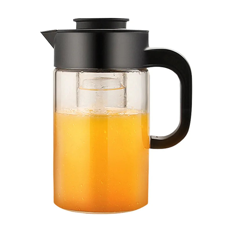 Durable Heat-Resistant Eco-Friendly Safe Glass Carafe 1L Multi-Beverage Set Coffee Tea Iced Tea Cold Brew Fruit-Infused Water