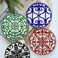 Nordic Minimalist Style Scenic Printed Bone China Dinnerware Sets Reusable 6-Piece Food-Safe Banquet Plateware Steak Salad Fruit