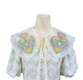 Love Embroidered Lace Bead Collar