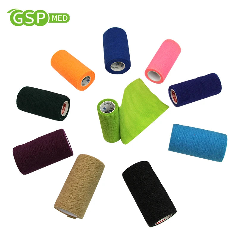 10cm*4.5m Elastic Cohesive Bandage Wrap Waterproof Multi Color Nonwoven Veterinary Self-Adhesive Bandage Tape Vet Wrap