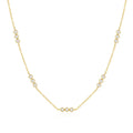Chic Womens Elegant Jewelry Micro Pave Cubic Zirconia Diamond 18k Gold Plated 925 Sterling Silver Chain Crystal Necklace