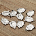 Wholesale Stainless Steel Religious Jesus & Virgin Mary 3 Hole Rosary Centerpiece Pendant Necklace Making