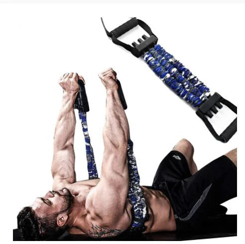 Wholesale Portable Cross Fit Fitness Elastic Exercise Chest Expander Anti-Snap Nylon Sleeve with Latex Resistance Workout Strips