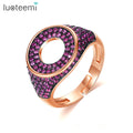 LUOTEEMI Jewelry Man Ring Gemstone Manufacturer Hip Hop Jewelry Ring Diamond Engagement Zirconium Ring
