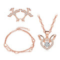 Fashion Earrings Bracelets Necklaces 925 Silver Dubai Jewelry Sets