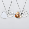 Valentine'S Necklace Sublimation Metal Heart Necklace Custom Necklace