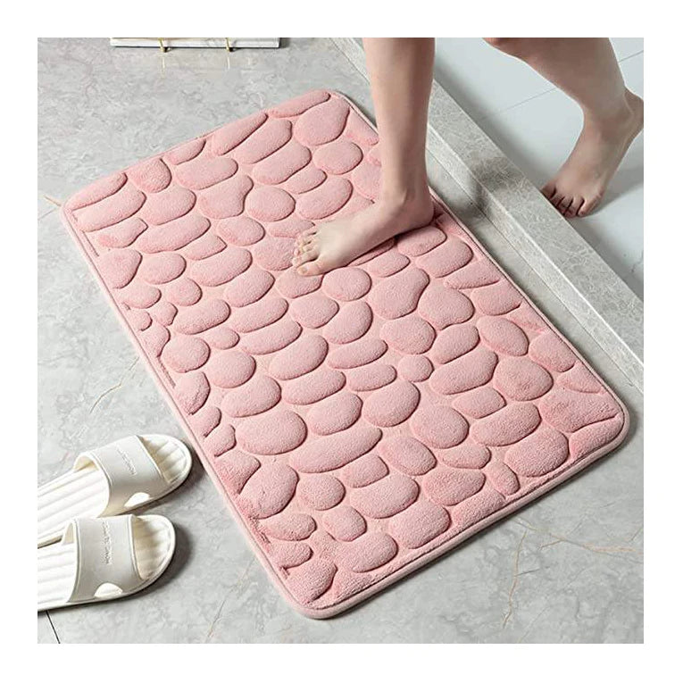 Modern Bathroom Floor Mat  Marble Shape Embossing Process Memory Foam Bath Mat for Bathroom Non Slip Bath Rug