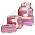 Best Set of 3 Cute pink rainbow Durable Waterproof School Backpacks for Girls Kid Teens Teenage Girl with Lunch Box