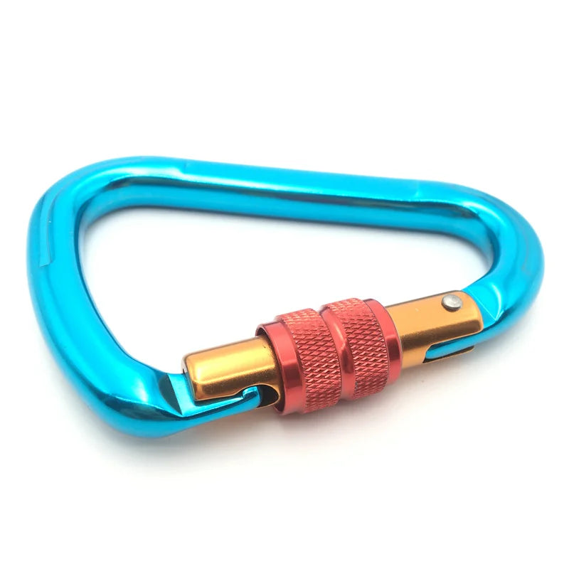 25kn Anodized Aluminum Heavy Industry Mountaineering Clip Screw Multitool Rock Climbing Carabiner