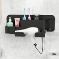 Bathroom Wall-Mounted Silicone Hair Dryer Storage Rack Holder with Multifunction Design for Tools