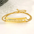 18K Gold Plated Stainless Steel BEST MOM EVER Charm Bracelet for Women Mother's Day Gift BR-1229