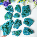 Raw Chrysocolla Polished Natural Rough Quartz Stone Chrysocolla Malachite Mineral Specimen Healing Stone for Decor