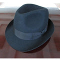 100% Wool Felt Fedora Hat Classical R107 Jazz Cap Homburg Hat for Adults Fashionable Small Top Hat for Casual and Party Scenes