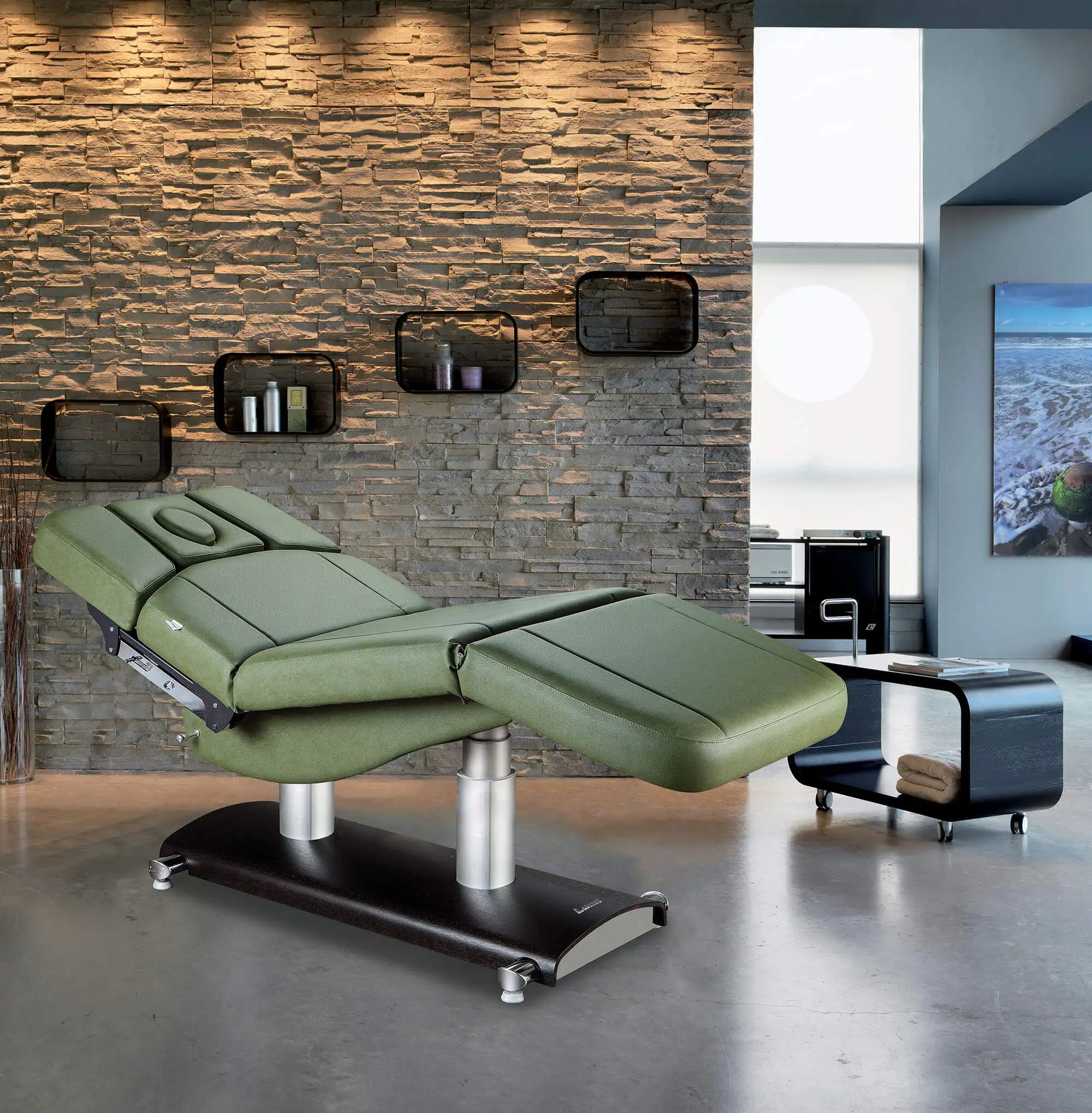 Dark Gray Electric 4 Motor Beauty Massage Bed with Customizable LOGO Facial Spa Bed for Beauty Salon