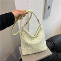 Summer Butterfly Lace Shoulder Bags for Women Simple Large Capacity Ladies Handbags Casual Travel Commuter Female Tote Bag