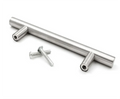 Modern Hotel Use Stainless Steel 304/316 Brushed Satin Nickel Finish Hollow Tube T-Bar Cabinet Handles Drawer Pulls 5-Year