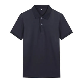 S-3XL Men's Short Sleeved Solid Color Lapel T-shirt Summer Business Custom Work Clothes Men's Clothing