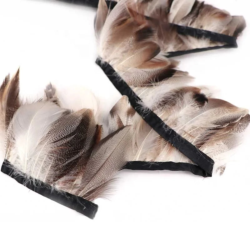 Wholesale 8-10CM Natural Color Duck Goose Feather Trims Raw Pattern Fringes for Crafts Home Party and Wedding Trim