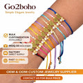 Go2boho Wholesale Religious Style Beaded Bracelets Adjustable Miyuki Multicolor Star Pattern Gold Plated Heart Gifts