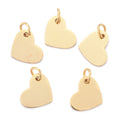 PandaHall Small Gold Stainless Steel Love Heart Charms Mirror Polished DIY Jewelry for Christian Perfect Religious Gift