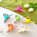 Korean love Macaron Color Streamer Hair Accessories Women Large Heart Matte Hair Claw Clips