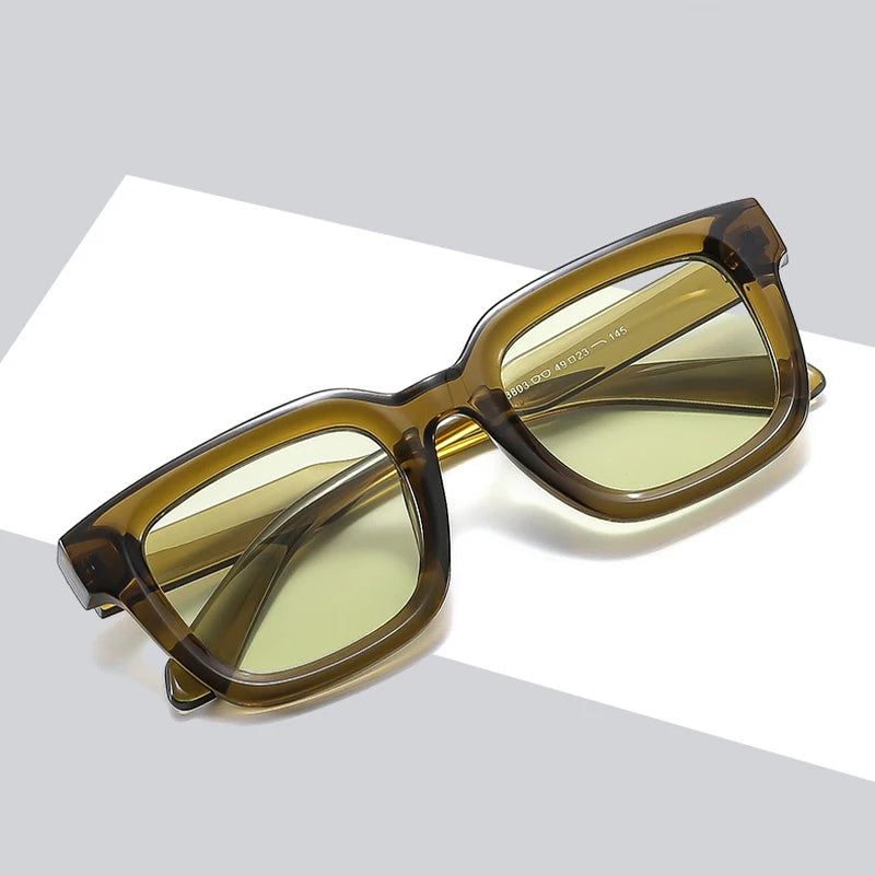 2025 Fashion Sunglasses Women Outdoor Travel UV400 Sun Shade Eye Glasses Simple Full Square Frame Designer Sunglasses Men