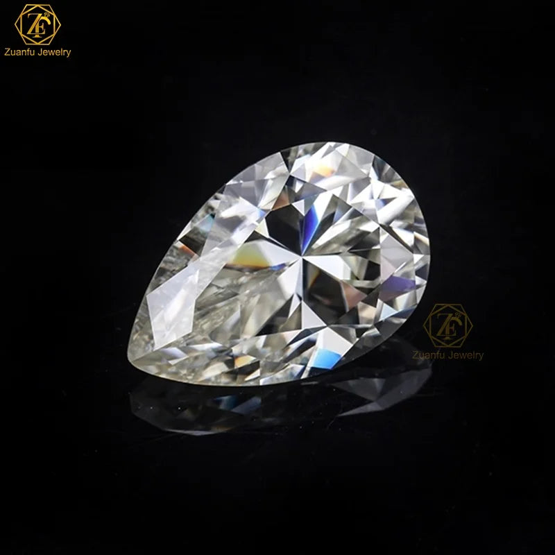 Hot Selling Pear Shape Moissanite with GRA Certificate Synthetic Loose Stones Brilliant Diamond Moissanite for Jewelry Making