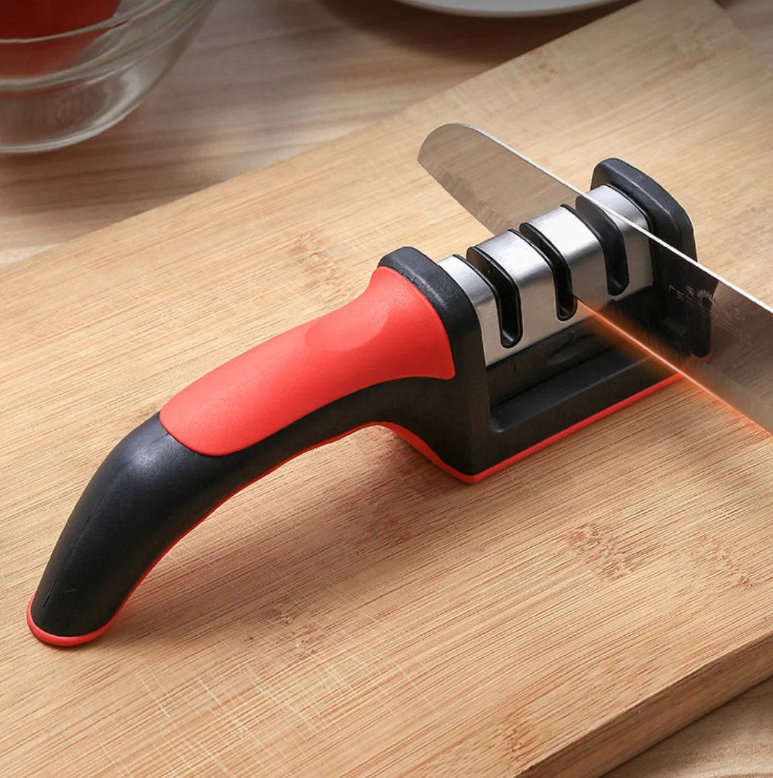 3-Stage Tungsten Steel Ceramic Knife Sharpener Helps Repair Restore Polish Blades Household Eco-Friendly