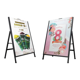 Heavy Duty Steel/Aluminium A-frame Double-Sided Display Sign Board A2 Welcome Board for Indoor/Outdoor Use with Strong Anti-Wind