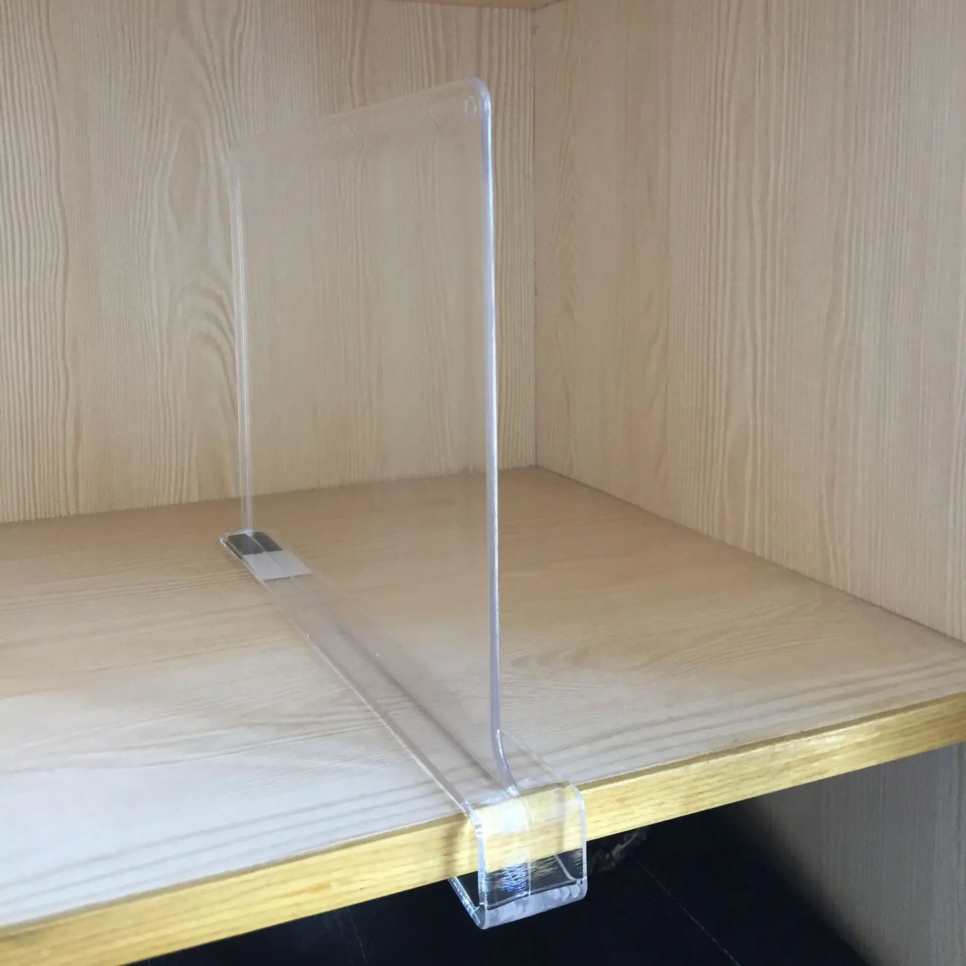Acrylic Clear Plastic Shelf Dividers for Closets and Cabinets Stackable Shelves Organizers for Clothes and Purses Separators