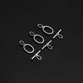 Personalized OT Connect Buckle 925 Sterling Silver Jewelry Accessories for Rope Bracelet Making