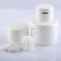 White 100ml Empty Plastic PP Cosmetic Jar with Screw Top Body Cream Jar Gasket and Silvering Lid