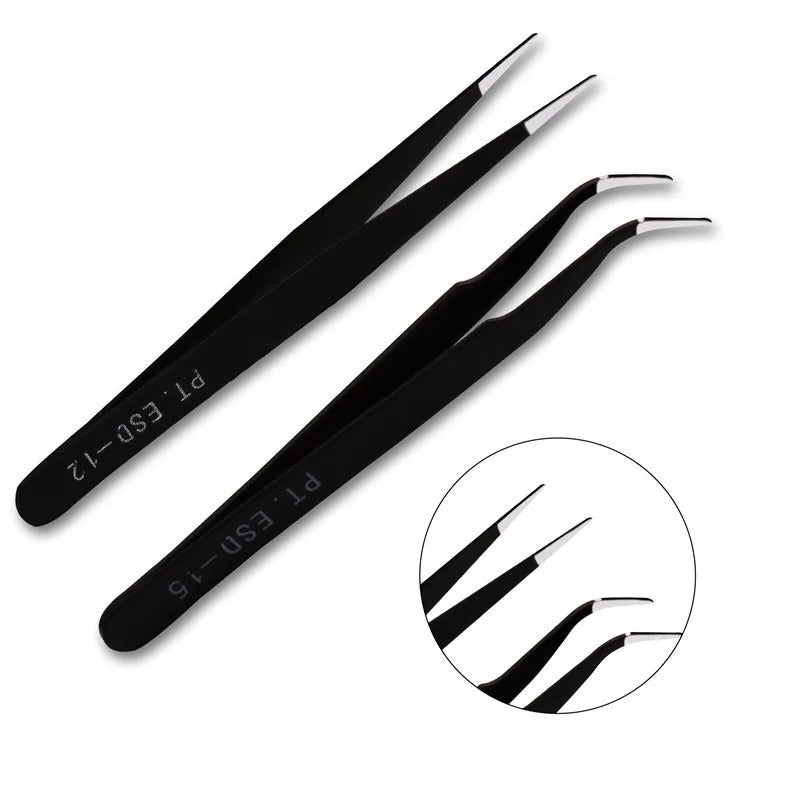Fast Shipping Elbow & Straight Nail Art Tool Rhinestone Bead Picker Manicure Nail Nipper Clipper Tweezers