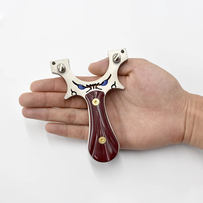 Piaoyu High Quality Metal Flat Rubber Band Precision Slingshot with Outdoor Hunting Slingshot
