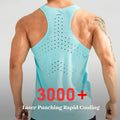Men's Casual Sportswear Athletic Seamless Quick Dry Vest Tape Sealing Gym Tank Top for Running Workout Marathon Lightweight