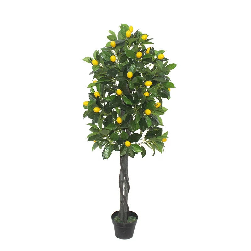 W06327 Wholesale 130cm Indoor Home Wedding Decoration Artificial Plastic Lemon Tree for Sale