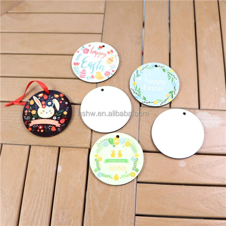 MDFSUB Eco-Friendly 72mm Xmas Tree Shape Blanks Sublimation Christmas Ornaments MDF Sublimation Ornament Blanks in Stock