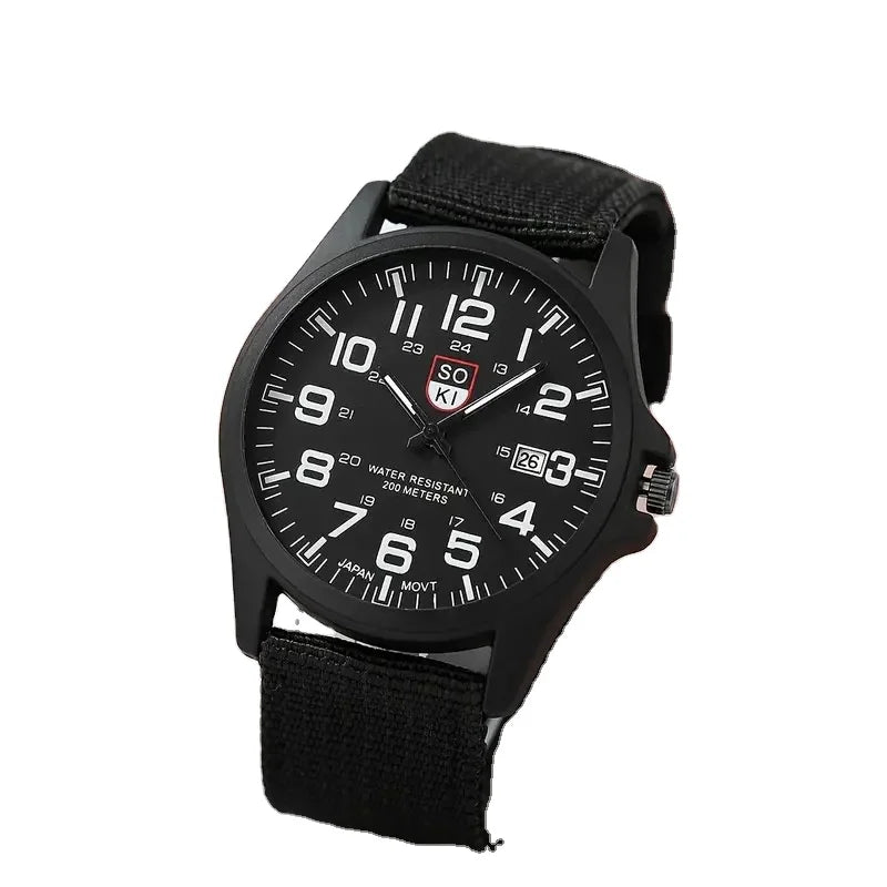 2026 New Product Men's Summer Leisure Business Quartz Watch + Beaded Braided Bracelet Gift Box Gift Set for Birthday Gift