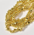 Natural Stone Loose Bead Gold Plated Hematite Beads Irregular Shape Chip Stone for Jewelry Making