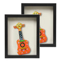 AIBO Walnut Wood MDF Eco-Friendly Japan Style Flower Photo Frame with 3D Shadow Box UV Printed Plexiglass Black
