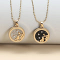 New Starry Sky 12 Constellations Card Necklace Couple Collarbone Chain Zodiac Charm Gift Necklace