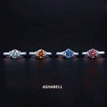 Test Past 925 Sterling Silver Round Brilliant Cut 1Ct Vvs D Color Moissanite Ring for Women Wedding Band
