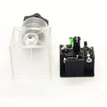 White Clear DIN43650A Solenoid Coil Plug Connector with Blue LED Indicator Light DC Voltage Product Category Valve Parts