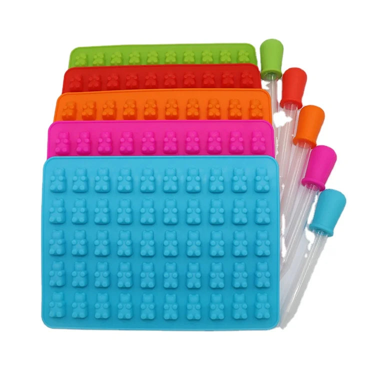 Non-stick Hot Sell Lovely Mini Gummy Bear Custom Silicone Mold Candy Making for Chocolate Gummies