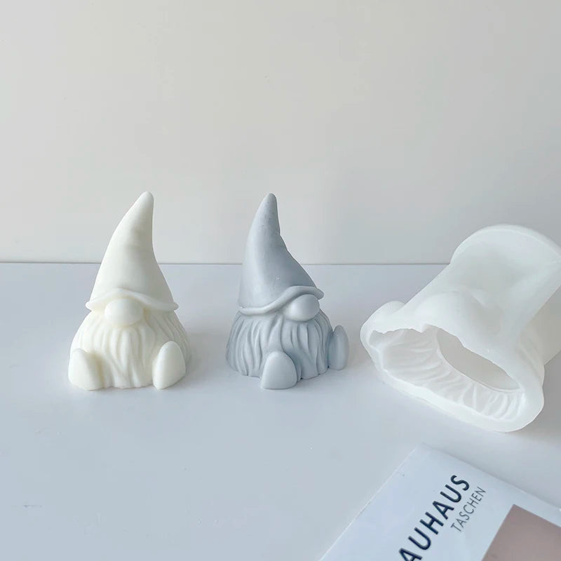 Christmas Gift Handmade Soap Aromatherapy Silicone Mold DIY Christmas Faceless Dwarf Candle Mold