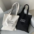 Simple Casual Canvas Women's Shoulder Bags Fashion Travel Letter Ladies Tote Handbag Large-capacity Female Shopping Bag Purse