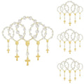 Baby Baptism Rose Rosary Beads Communion Gift Wedding Return Finger Chain Party Gift