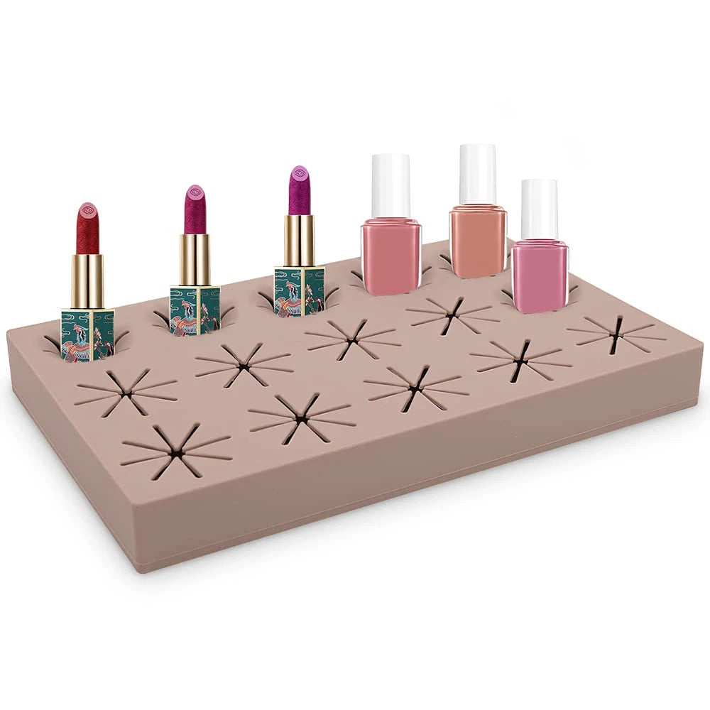 Silicone Nail Polish Holder Silicone Lipstick Holder Silicone Cosmetic Organizer