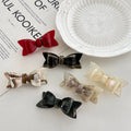 Korean Version New Cute Three-Dimensional Bow Hair Clip High-End Acetate Ponytail and Side Bangs Hair Accessory