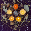 Hot Sale Purple Black Velvet Tablecloth 60cm*60cm Metatron's Cube Lattice Thickened Altar Cloth for Divination Mat New Design